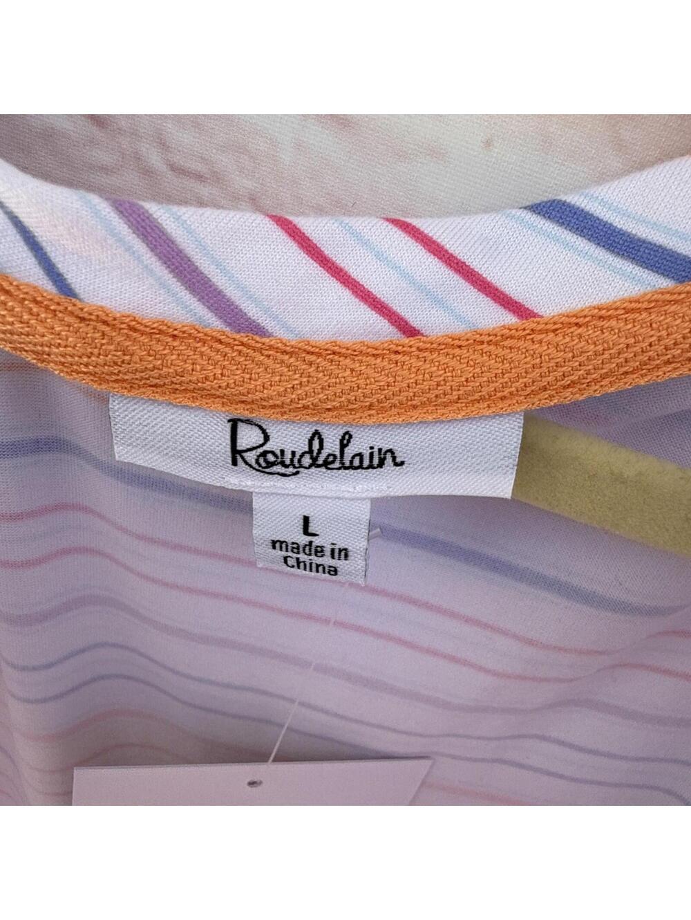 Bundle of 2 Roudelain Macy's Stripe Purple Sleep Shirts Nightgown Pajama L Large - Picture 3 of 5